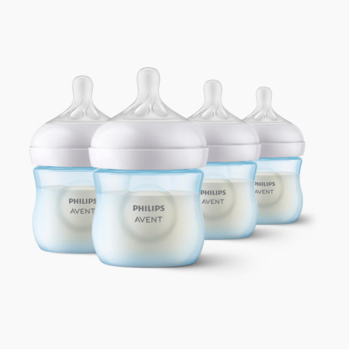Philips Avent Natural Baby Bottle with Natural Response Nipple - Blue, 4 Oz, 4