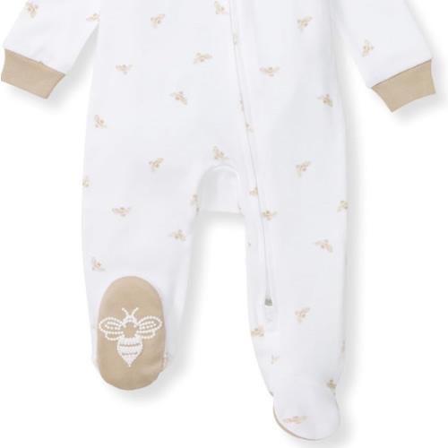 Burt's Bees Baby Boys Sleep and Play PJs, 100% Organic Cotton One-Piece Zip Front Romper Jumpsuit Pajamas