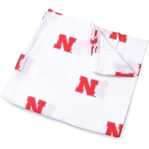 University of Nebraska Muslin Swaddle Blanket 47x47in