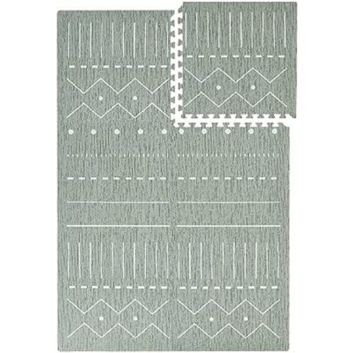 Toddlekind Playmat - Premium Foam Playmat, 4 x 6 feet Premium Quality Foam Play Mat for Babies/Toddlers, Stylish, Non-Toxic, Odorless, Berber-Moss (Green)