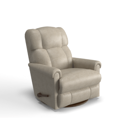La-Z-Boy Swivel Rocker Recliner, Cream Leather