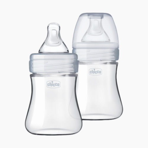 Chicco Duo Hybrid Baby Bottles with Invinci-Glass (2 Pack) - Neutral, 5 Oz