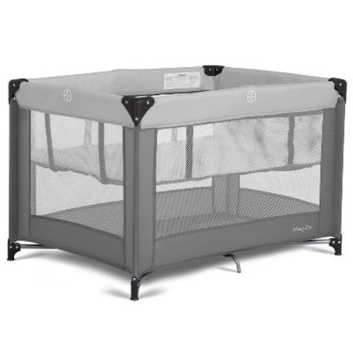 Dream On Me Zazzy Portable Travel Playard with Bassinet - Gray