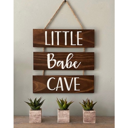 Little Babe Cave Sign with Rope