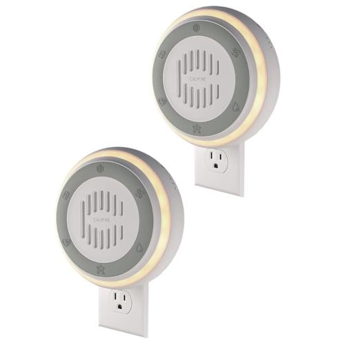2-Pack Calm Me White Noise Sound Machine for Office Privacy & Noise Canceling, Plug in Fan Noise Machine for Therapy Offices, Healthcare Practices, Clinics & Education, Noise Maker with 20 Sounds.