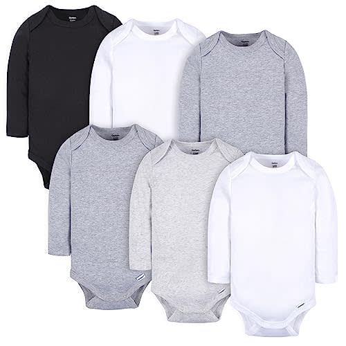 Gerber Unisex Baby 6 Pack Long-sleeve Onesies Bodysuit