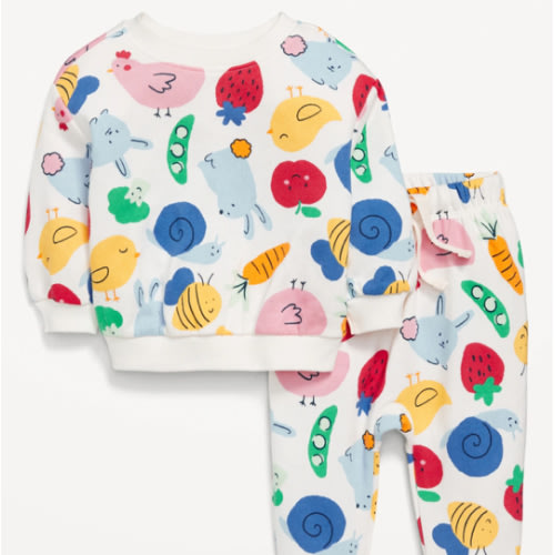 Printed French Terry Sweatshirt and Leggings Set for Baby | Old Navy