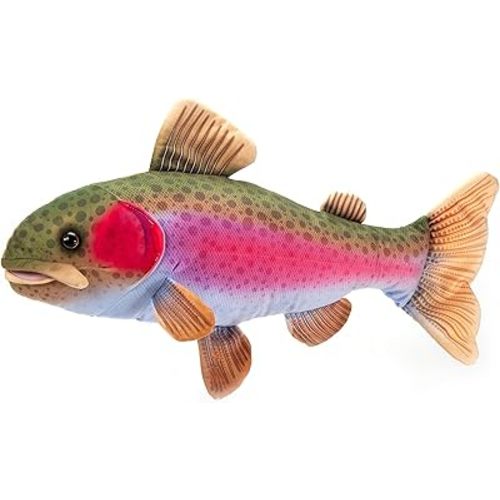 The Petting Zoo Rainbow Trout Stuffed Animal Plushie, Gifts for Kids, Wild Onez Sealife River Fish Animals, Rainbow Trout Plush Toy 21 Inches