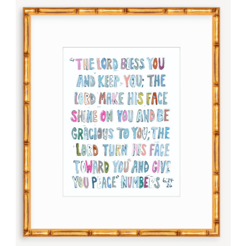 Numbers 6: 24-26 PINKS on paper
