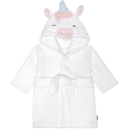 Gerber Unisex Baby Plushy Soft Hooded Animal Character Bathrobe