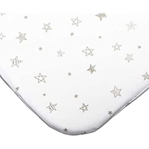 Mika Micky Waterproof Fitted Sheet for Bedside Crib (Star)