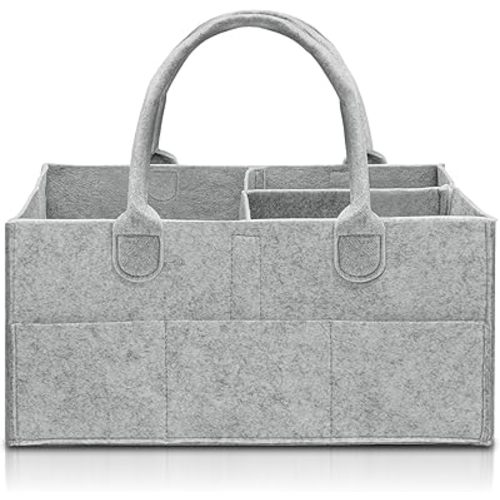 Baby box, diaper storage box, felt diaper storage box, baby products with handles (large)