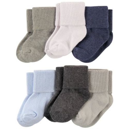 Luvable Friends Baby Boy Newborn And Baby Socks Set, Blue Gray, 0-6 Months