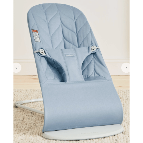 BabyBjörn Bouncer Bliss | Color: Blue Woven, Petal Quilt