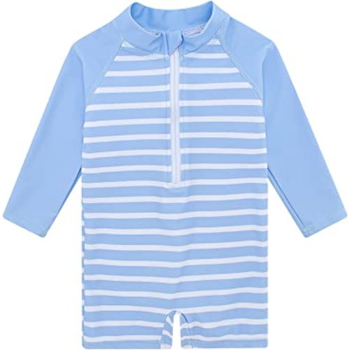 uideazone Baby Toddler Boys Girls Zipper Rash Guard Swimsuit UPF 50+ One Piece Beach Swimwear Bathing Suits 3-36 Months