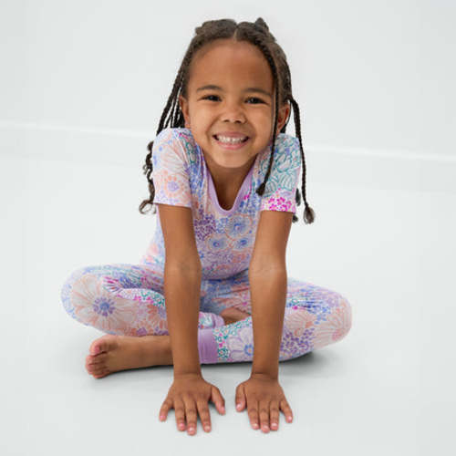 Doodle Blooms Two-Piece Short Sleeve Pajama Set