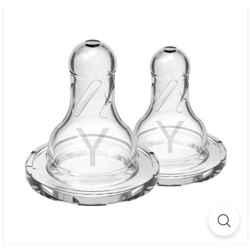 Dr. Brown’s Natural Flow® Narrow Baby Bottle Silicone Nipple, 2-Pack