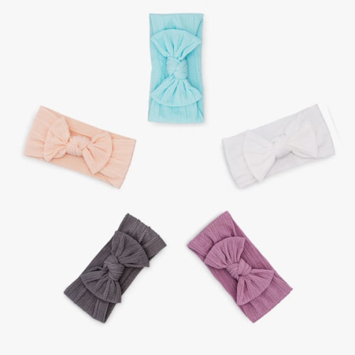 Grace Set - Cable Knit Knotted Headbands - 5 Pack – Parker Baby Co.