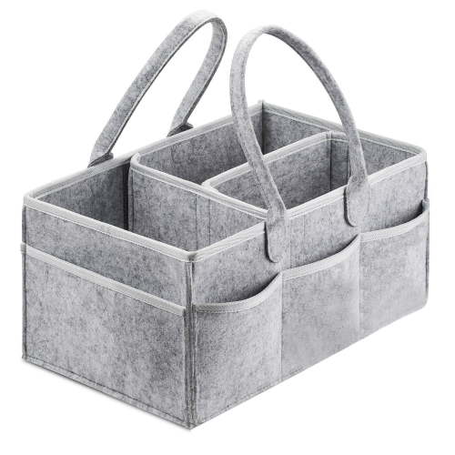 Baby Diaper Caddy Organizer,Baby Shower Gift Basket For Boys Girl Large Portable Travel Car Organizer Nursery Storage Bin for Changing Table