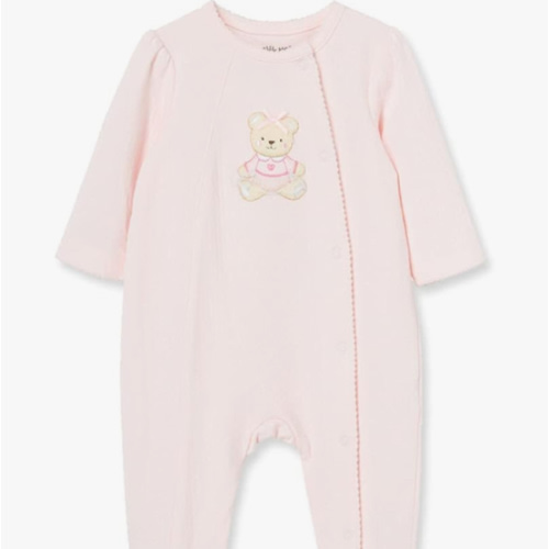 Little Me Clothes for Baby Girls' 100% Cotton Scratch-Free Tag Footie Sleeper, Preemie to 9 Months