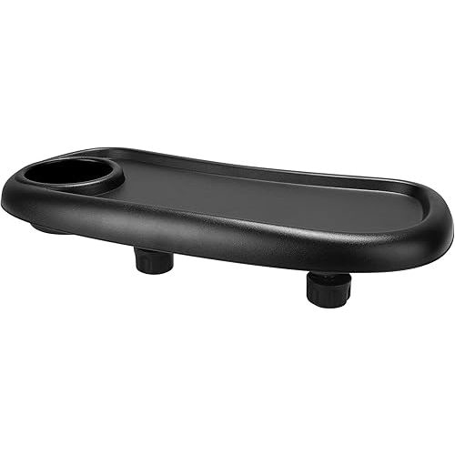 Accmor Stroller Tray Stroller Cup Holder with Snack Tray, Universal Stroller Tray for Snacks On The Go, Stroller Snack Tray Bottle Holder Stroller Accessory, Black