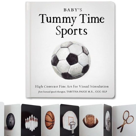Baby's Tummy Time Sports: High-Contrast Fine Art for Visual Stimulation (Tabitha Paige Children's Book Series)