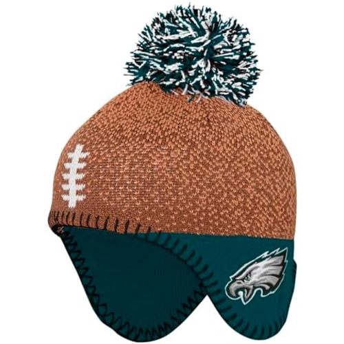 Infant NFL Football Head Knit Hat with Pom