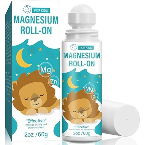 Magnesium Lotion for Kids, Magnesium Cream for a Restful Night, Roller Ball Applicator, All Natural and Safe Formula, Bedtime Relaxation, Sweet Night for Children