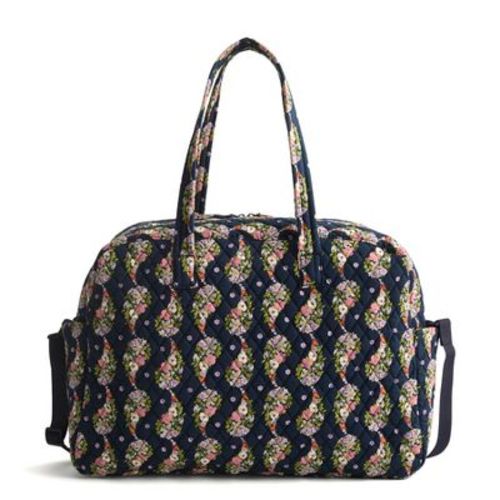 Vera Bradley Women's Outlet Cotton Large Weekender Travel Bag Paisley Rain