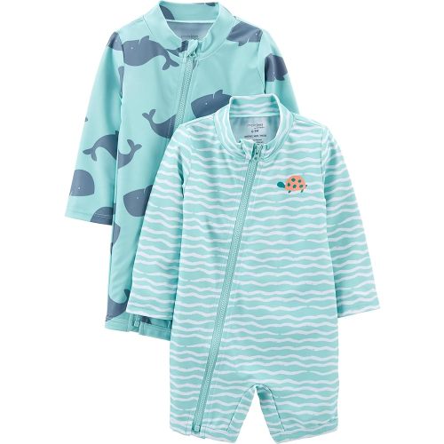 Simple Joys by Carter's Boys' 2-Pack 1-Piece Zip Rashguards