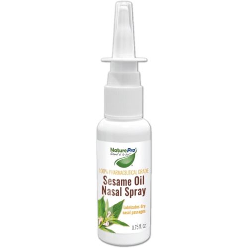 Sesame Oil Nasal Spray N Natural Nasal moisturizer Made from 100% Natural Source Sesame Oil moisturizes and Lubricates severely Dry Nasal Passages | 0.75 fl