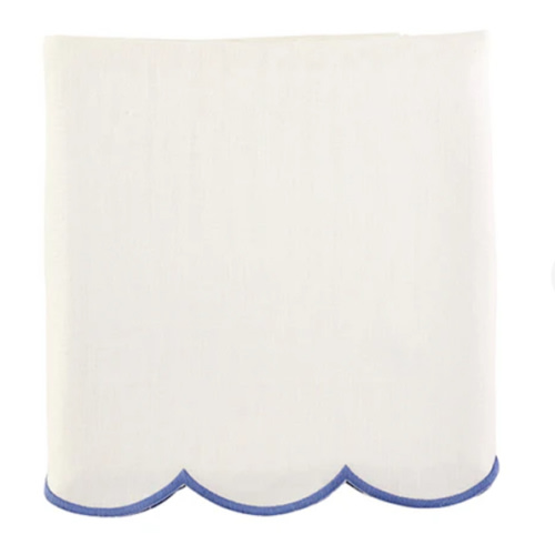 Scallop Crib Skirt in French Blue | Caitlin Wilson