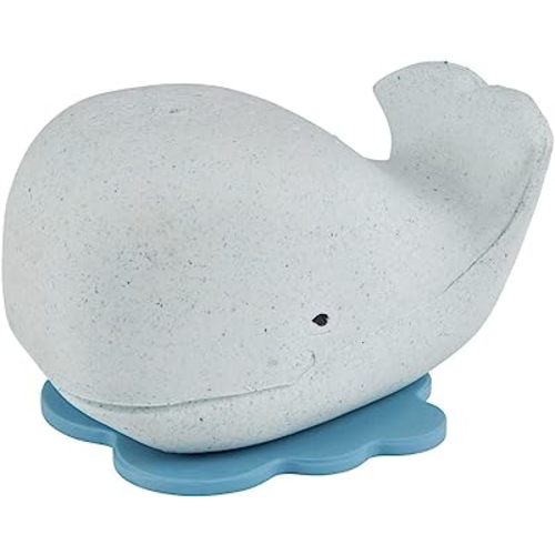 HEVEA Squeeze'n'Splash Whale Bath Toy - Bath Toy for Babies and Toddlers - 100% Natural Rubber, Plant Based, Plastic-Free, BPA-Free