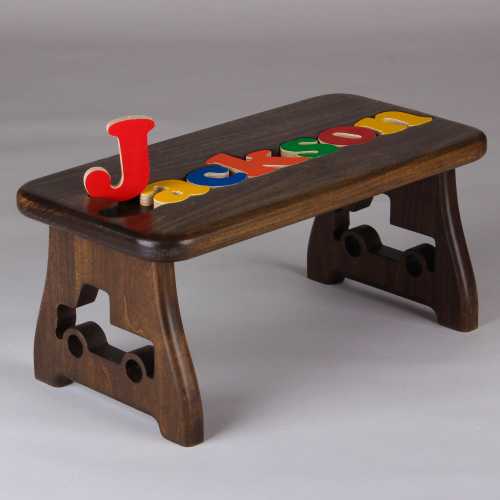 Personalized Kids Step Stool: Solid Wood Children's Gift