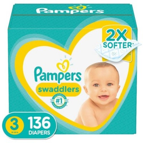 Pampers Swaddlers Disposable Diapers Enormous Pack - (Select Size), Size: Size 3 (136 Count)