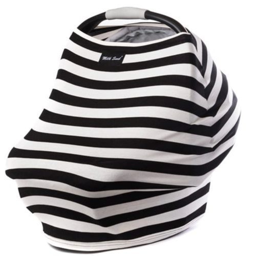 Milk Snob Car Seat Cover B&W Signature Stripes