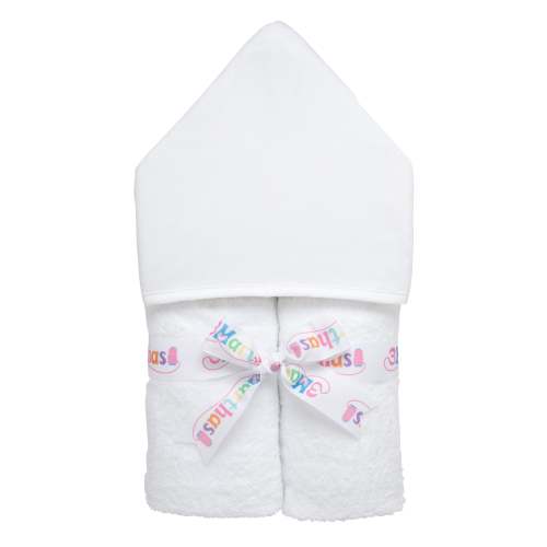 Seersucker Stripe Everykid Towel, White