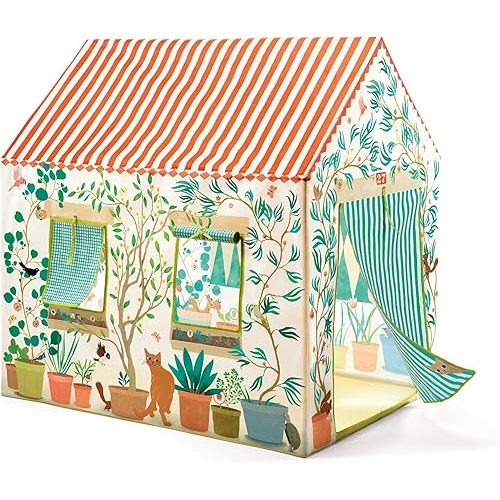 DJECO Play Tent Play House - Easy Assemble Kids Playhouse for Creativity, Imagination & Storytelling - Toddler Toys Play Tent, Bed Tent Furniture, Safe for Indoor Play Room & Outdoor Role Playing