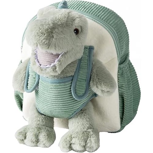 Moonkie Hug & Go Dinosaur Toddler Backpack – Soft Plush Bag with Take-Along Toy for Boys Aged 2–4 | Ideal for Daycare | Travel & Birthday Gifts
