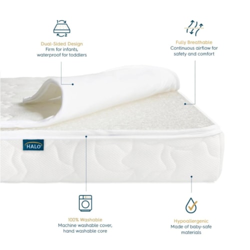 HALO Breathable Dual-Sided Crib Mattress - Nest, Bermuda