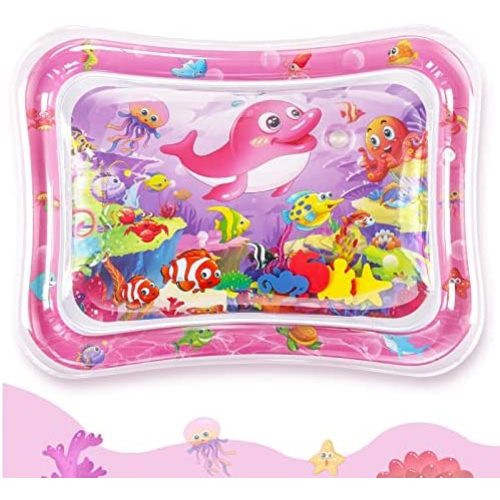 Hitituto Inflatable Tummy Time Mat Premium Baby Water Play Mat Fun Activity Center for Baby's Stimulation Growth and Sensory Development Ideal Infants Toddlers Baby Girls Toys for 3 6 9 12 24 Months