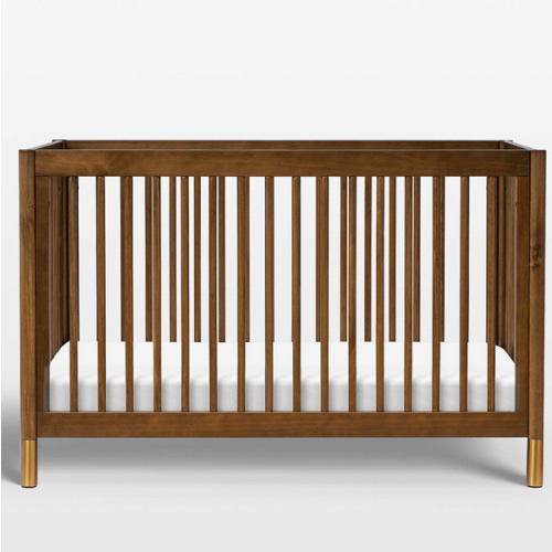 Babyletto Gelato Natural Walnut Wood 4-in-1 Convertible Baby Crib with Toddler Conversion Kit