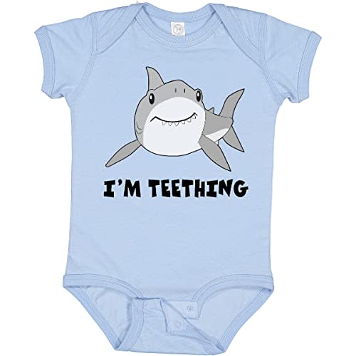 inktastic I'm Teething Cute Shark Baby Bodysuit