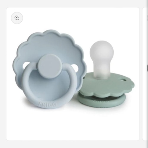 FRIGG Daisy Silicone Baby Pacifier (Powder Blue / Sage) | Frigg