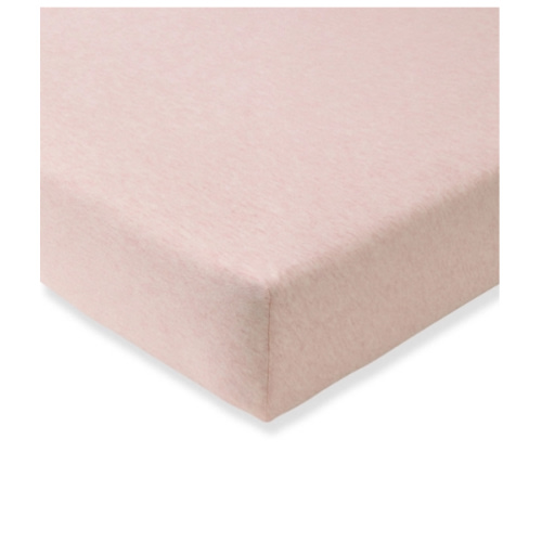 Solid Organic Cotton Fitted Crib Sheet Sandy Pink