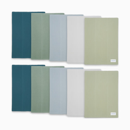 Comfy Cubs Baby Cotton Burp Cloths (10 Pack) - Multi Boy