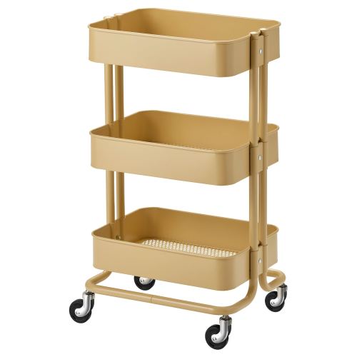 RÅSKOG Utility cart - yellow 13 3/4x17 3/4x30 3/4 "