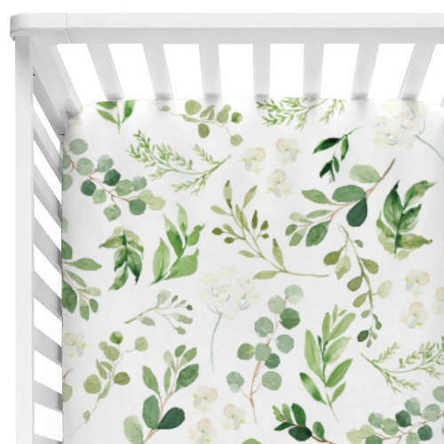 Crib Sheet - Leafy Greenery