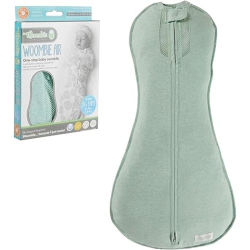 Woombie Air Nursery Swaddling Blankets, Lime Sorbet, 14-19 Pounds