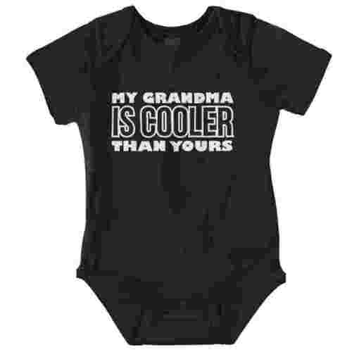 My Grandma er Than Yours Cute Granny Romper Boys or Girls Infant Baby Brisco Brands NB